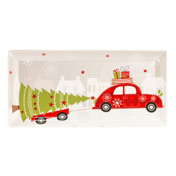 Christams Tree/Car Serving Tray, S/4