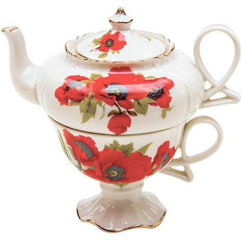 Poppy Bloom Tea for One 3 Piece