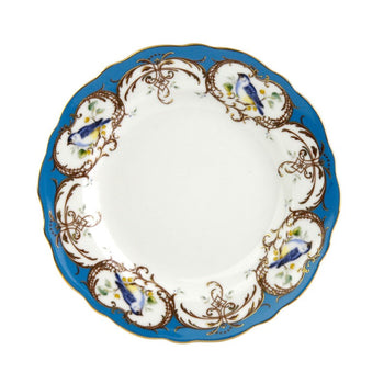 Finch Blue Scallop Dessert Plates, Set of 4