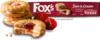 Fox's Jam ‘n’ Cream Raspberry & Vanilla 150g
