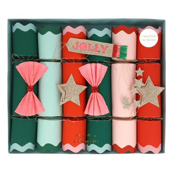 Meri Meri Jolly Christmas Crackers 6 Pack 6x12"