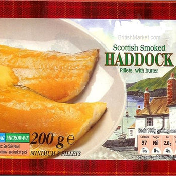 Norfolk Manor - Scottish Smoked Haddock Fillets. 200g. 8oz Ship weight
