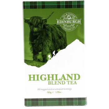 Edinburgh Highland Blend Tea. 25 Tagged & Wrapped Bags.