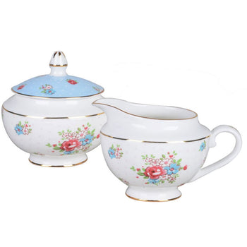Katie Rose Blue Sugar and Creamer Set
