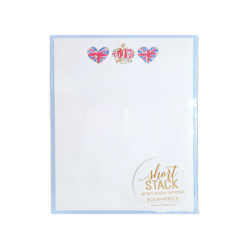 Rosanne Beck Short Stack Pad - Hand-Painted Flag, Hearts, and Crown