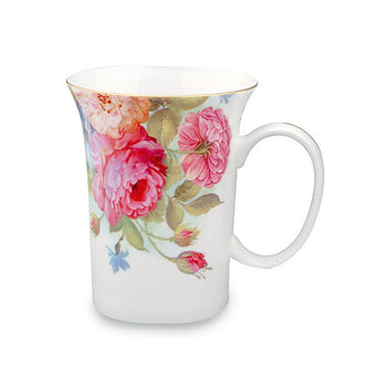 Sandra's Rose Trumpet Mugs, Set of 4