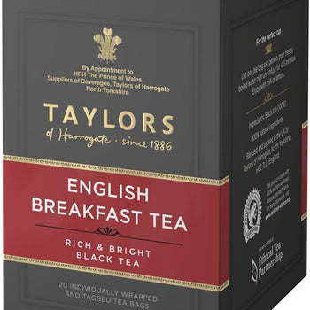 Taylors of Harrogate - English Breakfast. 20 Teabags individually wrapped.