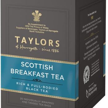 Taylors of Harrogate - Scottish Breakfast. 20 Teabags individually wrapped.
