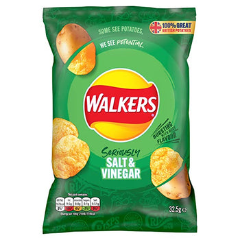Walkers Salt & Vinegar Crisps. 32.5g