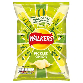 Walkers Pickled Onion Crisps. 32.5g
