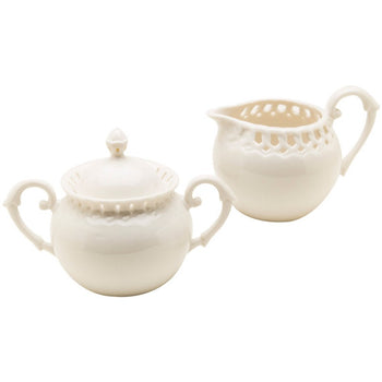 White Heirloom Sugar Creamer Set