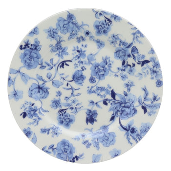 Bali Blue Floral Dessert Plates, Set of 4