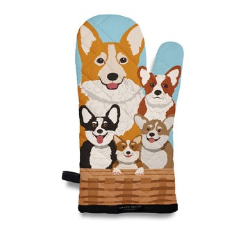 Naked Decor - All Things Corgi - Corgis in the Basket Oven Mitt