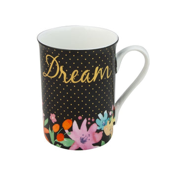Dream Black Mugs, Set of 4
