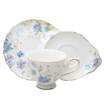 Blue Wild Floral 2 pc Snack Set, Set of 2