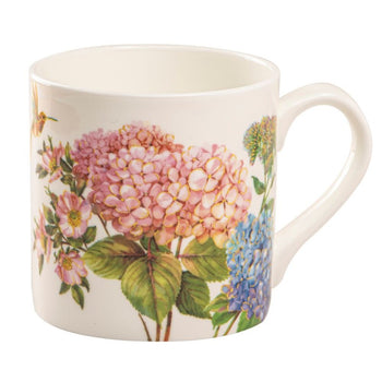 Hydrangea Everlasting Bone China Coffee Mugs, Set of 4