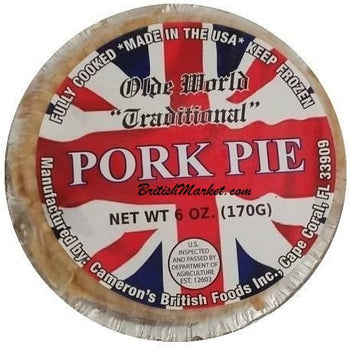 Cameron's Olde World Traditional Pork Pie. Fully cooked ready to eat.  6oz/170g. (Compare to Marks & Spencer -Traditional- pork pie) Ship weight 8oz