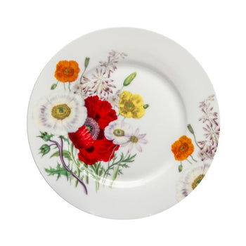 Poppy Field Dessert Plates, Set of 4