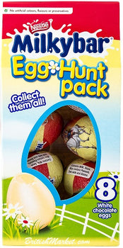 Nestle Milkybar Egg Hunt Pack. 8 Milky Bar Eggs 120g