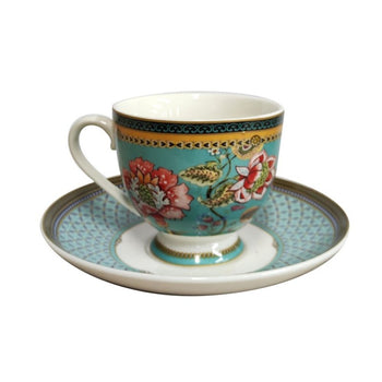 Emperor Garden 2 ASST Teacup and Saucer, Set of 4