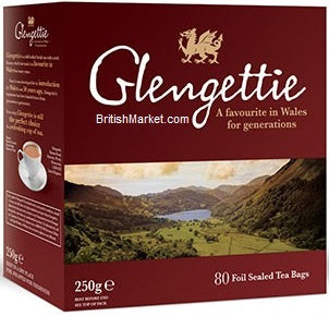 Glengettie Welsh Tea. 80 Foil Sealed Tea Bags.