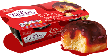Mr Kipling 2 Cherry Bakewell Sponge Puddings. 2x95g