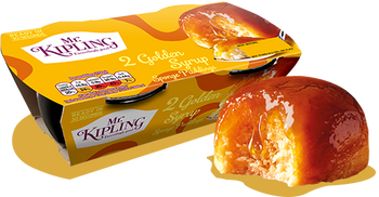 Mr Kipling 2 Sponge Puddings Golden Syrup. 2x95g.
