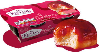 Mr Kipling 2 Sponge Puddings Raspberry. 2x95g