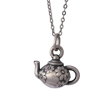 Silver Teapot Necklace