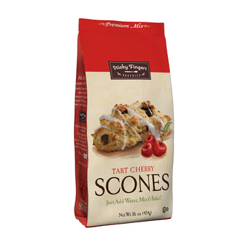 Sticky Fingers Tart Cherry Premium Scone Mix 16oz (12 servings).