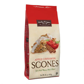 Sticky Fingers Apple Cinnamon Scone Mix 16oz (12 servings).