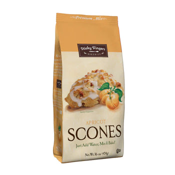 Sticky Fingers California Apricot Premium Scone Mix 16oz (12 servings)