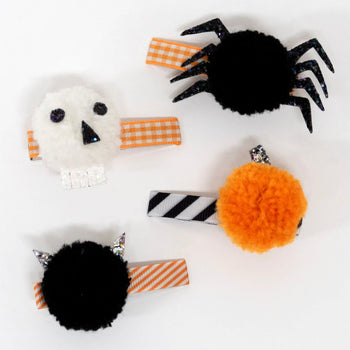 Meri Meri Halloween Pom Pom Hair Clips