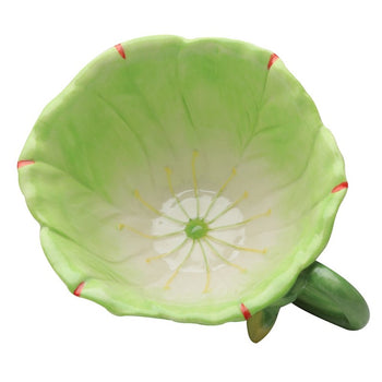 Green/Pink Hand Crafted Latte Cups, Set of 2