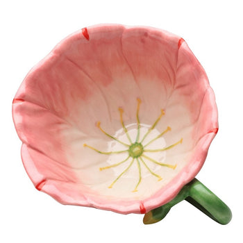 Pink Hand Crafted Latte Cups, Set of 2