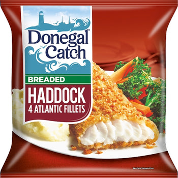 Donegal Catch Breaded Haddock Fillets 400g. 1lb Ship Weight