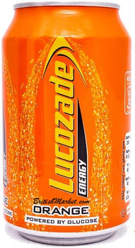 Lucozade Orange Glucose Drink Can. 330ml