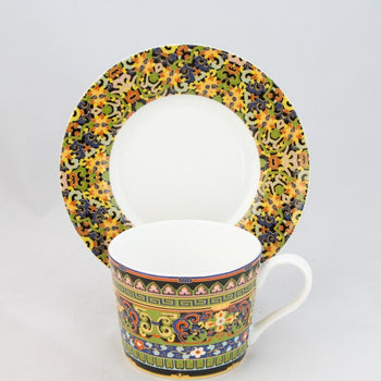 Golden Moroccan Coffee Cup Sacuer, Set of 4