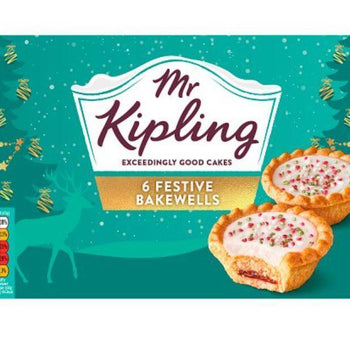 Mr Kipling Festive Bakewells 6 pack.