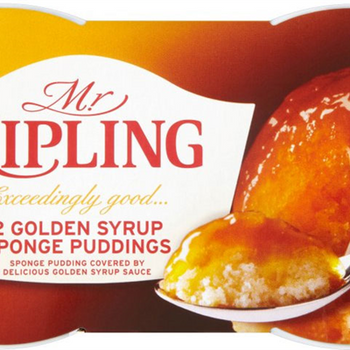 Mr Kipling 2 Sponge Puddings Golden Syrup. 2x95g.