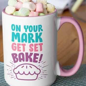 On Your Mark Get Set Bake! Large 15oz Mug