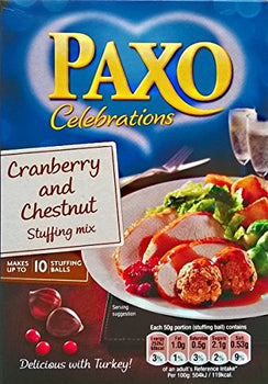 Paxo Cranberry & Chestnut Stuffing Mix Large Box 170g.