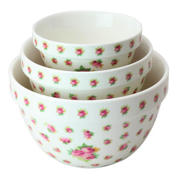 Rose Bud 3 Piece Mixing Bowl Set