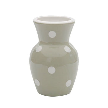Sage White Dots Vase