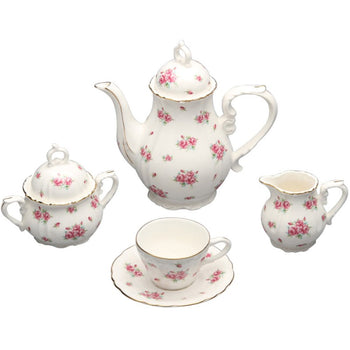 Red Rose Bud Tea Set without gift box