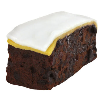 Lovemore Iced Rich Fruit Cake topped with Marzipan and Icing - Gluten Free. 330g.