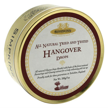 Simpkins Travel Sweets Tin. Hangover Drops Tried and Tested. 200g/7oz.