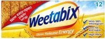 Weetabix 12's. The whole grain cereal. 215g/8oz. Product of the UK