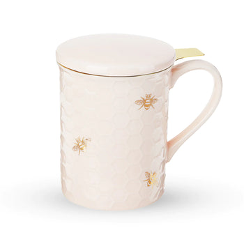 Pinky Up - Ceramic Bee Tea Mug & Infuser